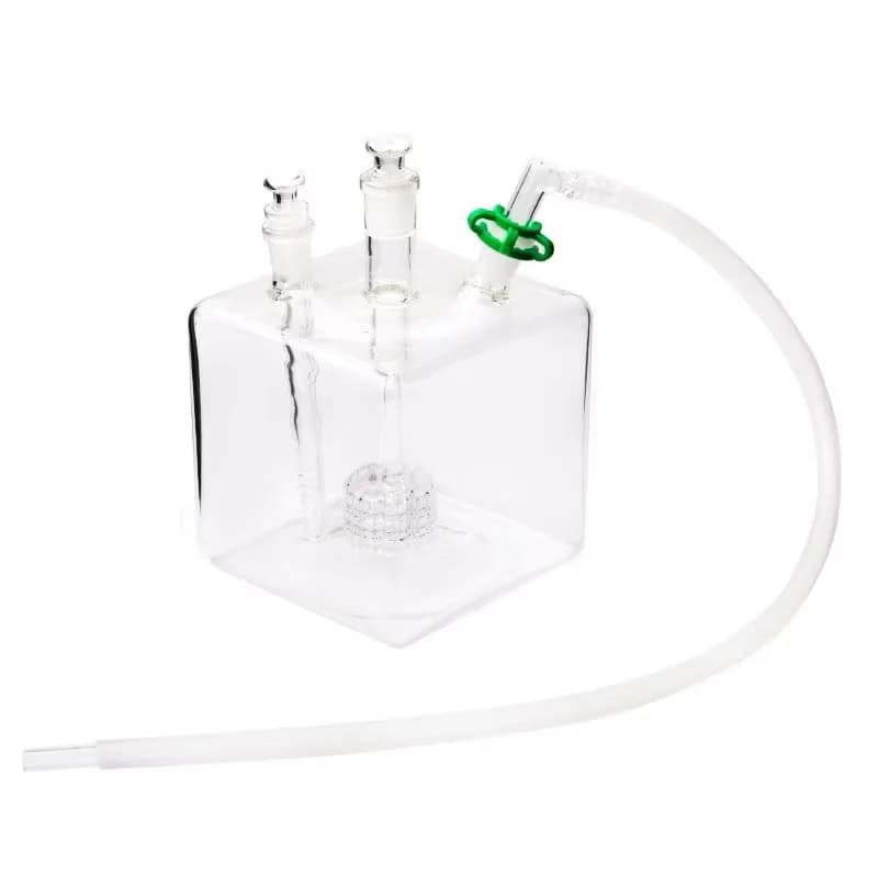 Clear Cube Bubbler Bong (CK255)