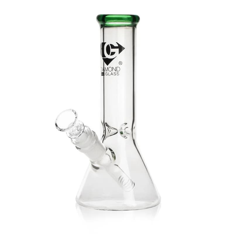Hittn DM06 – 8" Straight Tube Bong with Diamond Logo