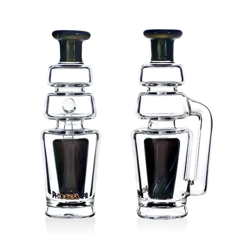 Puffco Peak Pro Black Bubbler 6" with Phoenix Star Logo