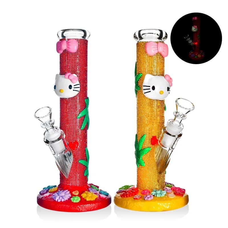 Phoenix Star HD439 – 10" Hello Kitty Style Water Pipe (Glow in the Dark)