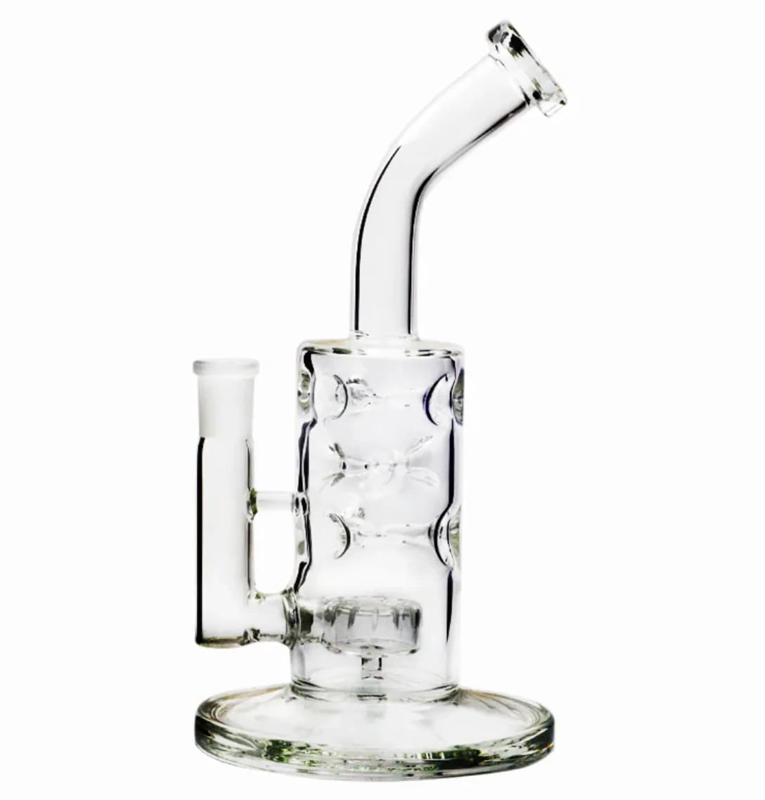 Dimple Water Pipe with Swiss Honeycomb Perc (9")