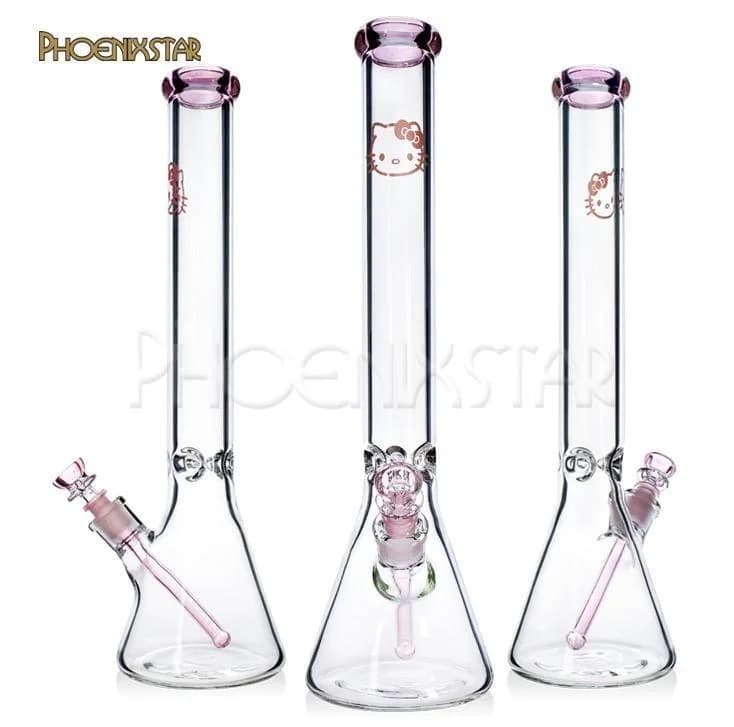 บ้องแก้ว Beaker Phoenix Star 18 นิ้ว ชมพู Hello Kitty (WP397)