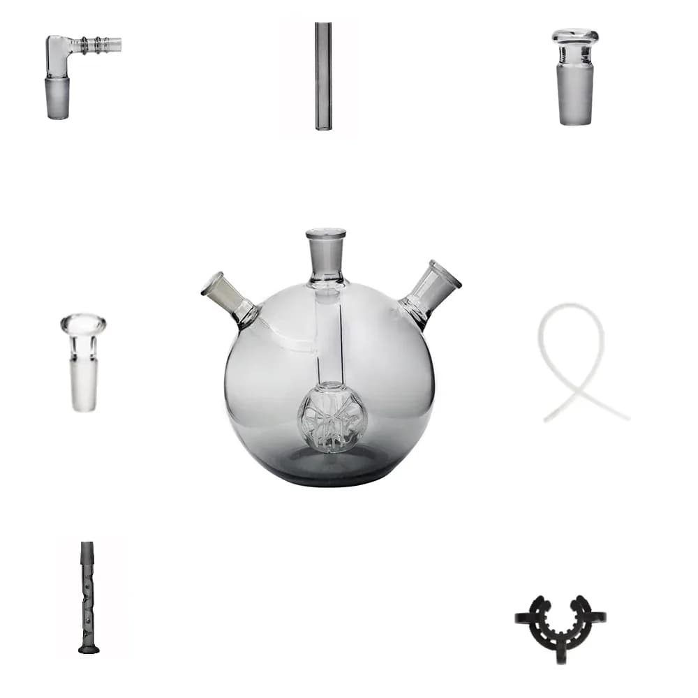Generic – Black Glass Pipe MK II 8-in-1 Globe Bubbler Set